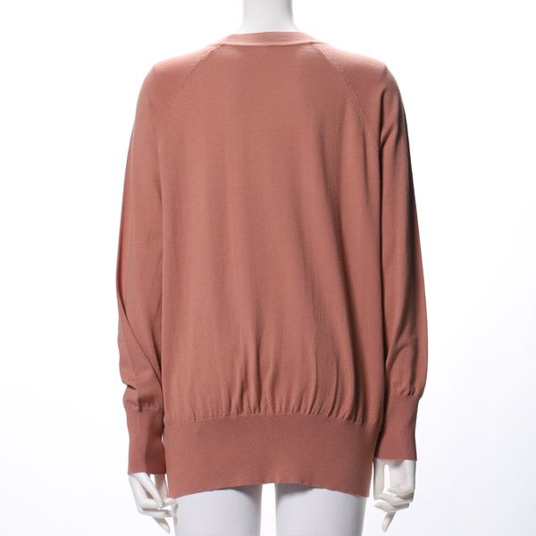 ラグランスリーブクルーネックニット