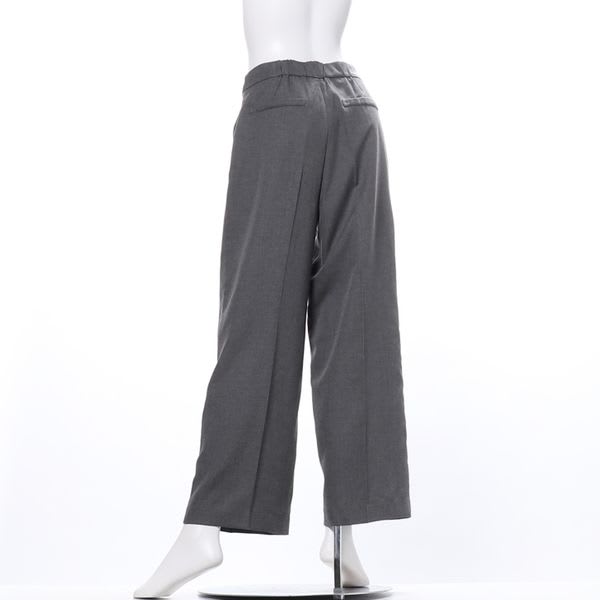 ウエストボタンストレートパンツ