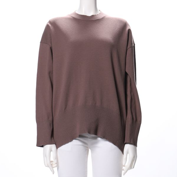 首詰まりドロップショルダーニット