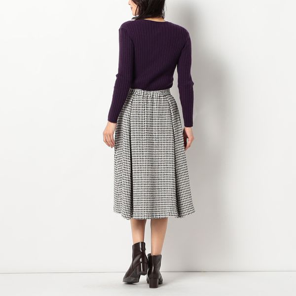 ツイードタックフレアスカート
