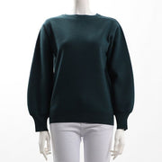 ボリュームスリーブクルーネックニット