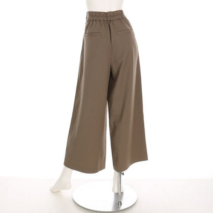 レースアップデザインワイドパンツ