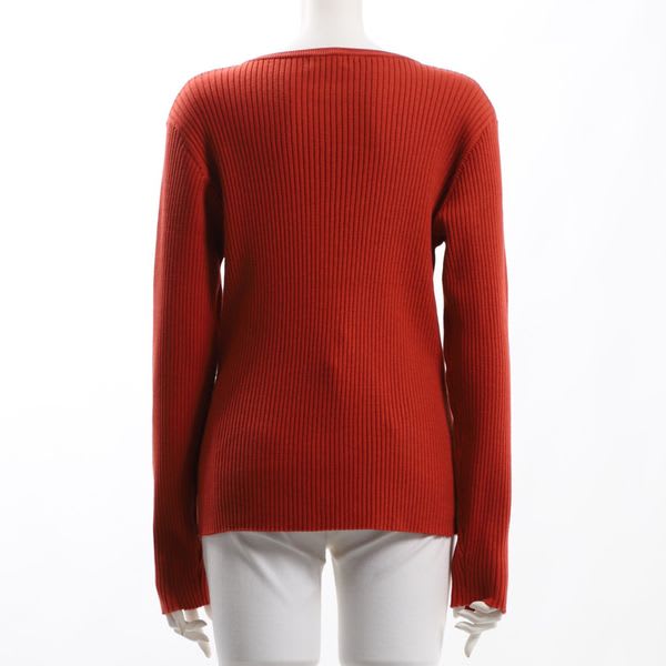 シンプルリブニット