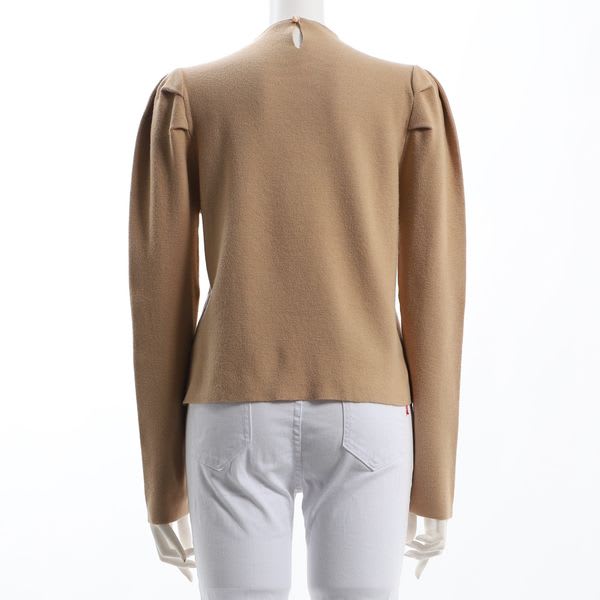 パフスリーブボトルネックニット