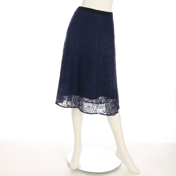 総レースフレアスカート