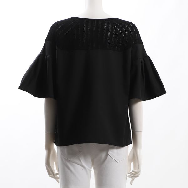 異素材切り替えシャツ/ブラウス