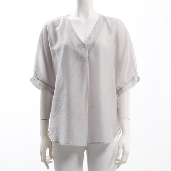 光沢シアーブラウス