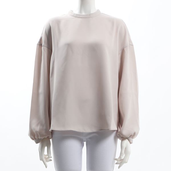 ドロップショルダースタンドカラーブラウス