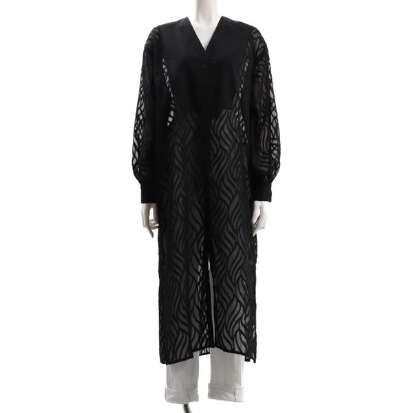 リーフジャガードVネックロングシャツ