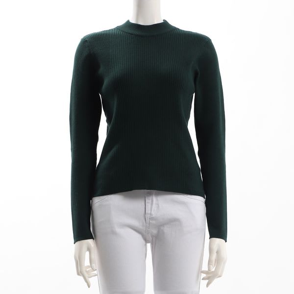 リブハイネックニット