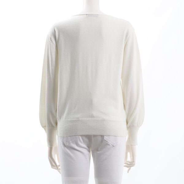 Vネックハイゲージニット