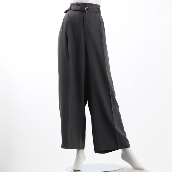 ベルト付きワイドパンツ