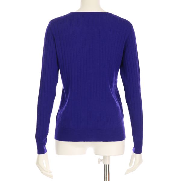 ワイドリブクルーネックニット