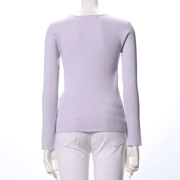 ランダムリブラグランスリーブニット