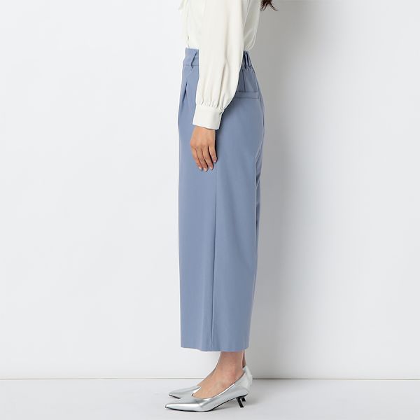 バックゴムタック入りワイドパンツ