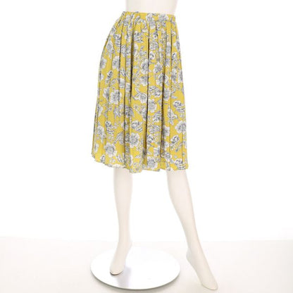 フラワープリントプリーツフレアスカート