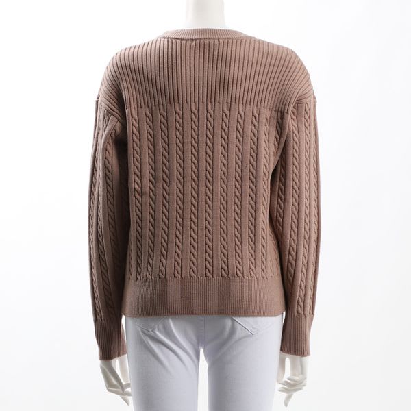 異なる編み地ニット