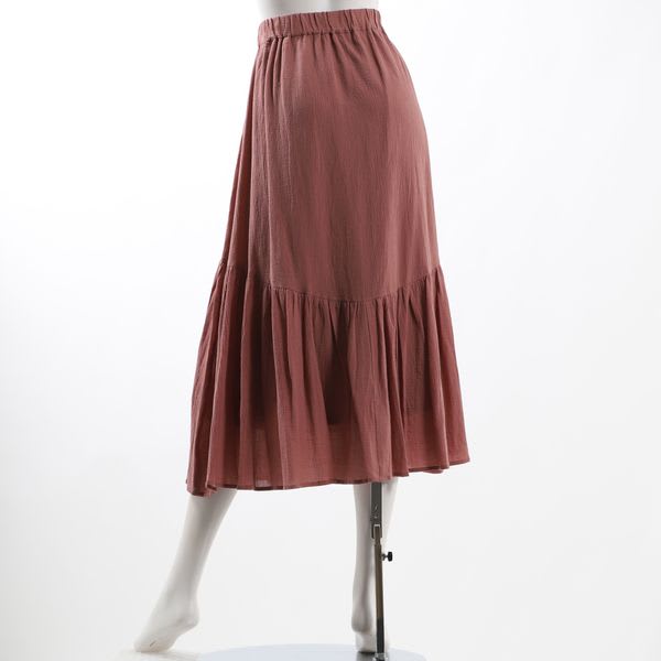 コットン楊柳ティアードスカート