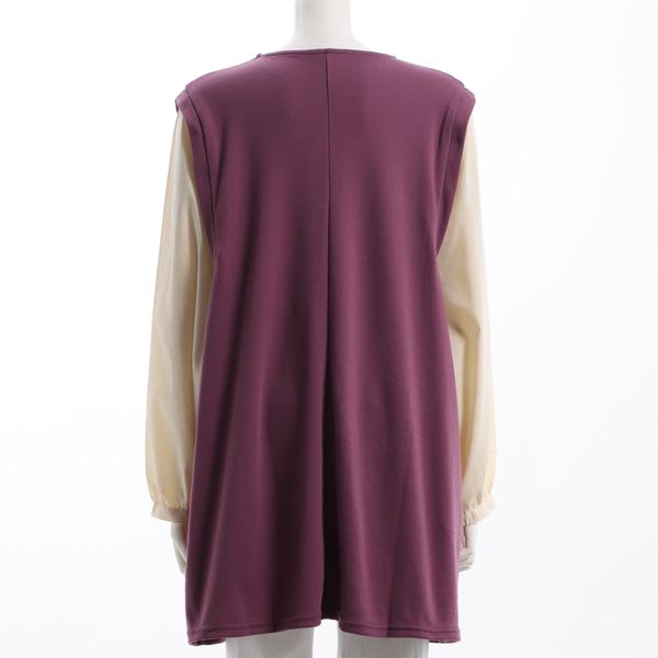 異素材切替レイヤード風チュニック