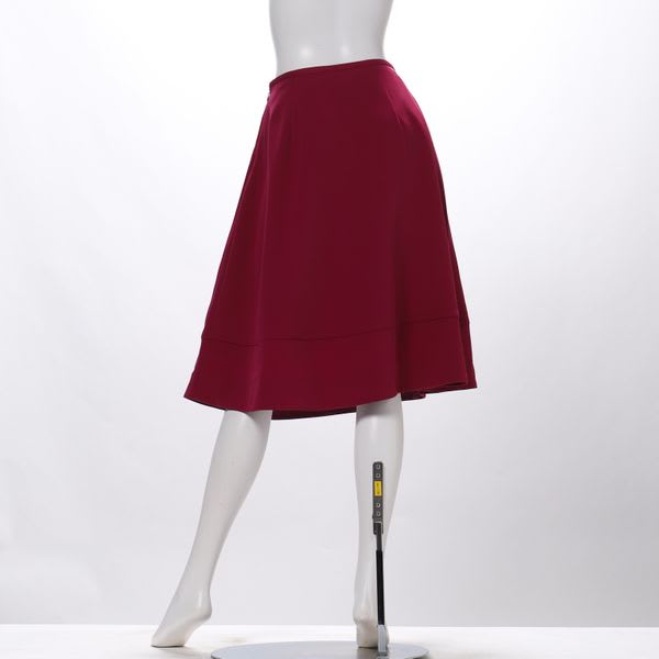 カルゼ調タックフレアスカート