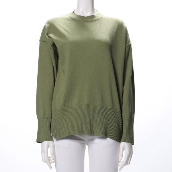 首詰まりドロップショルダーニット