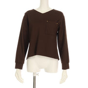 バックボタンチュールカットソー