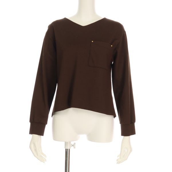 バックボタンチュールカットソー