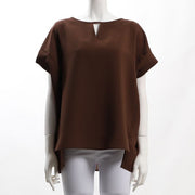 胸元カットデザインブラウス