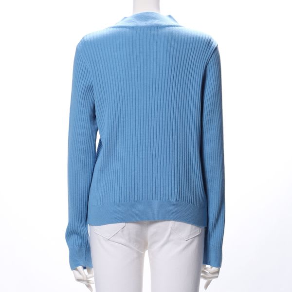 カラーハイネックリブニット