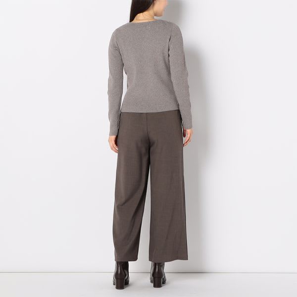 パールデザインリブニット