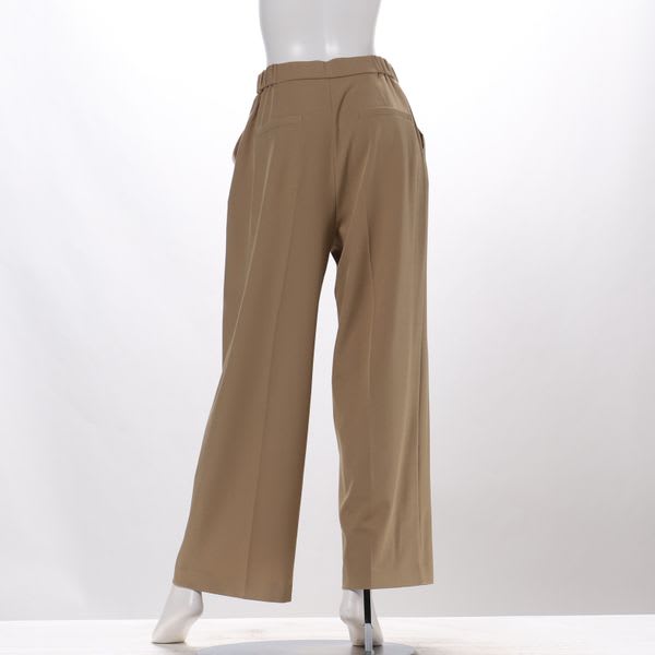 サイドゴムセンタープレスセミワイドパンツ