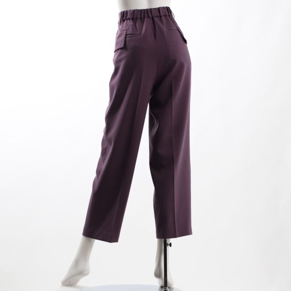 フラップデザインストレートパンツ