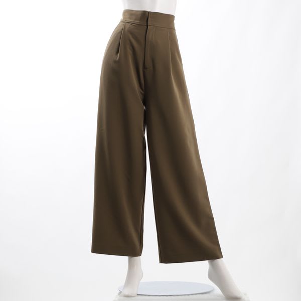 ハイウエストタックワイドパンツ