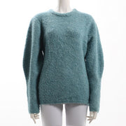 メランジロングリブニット