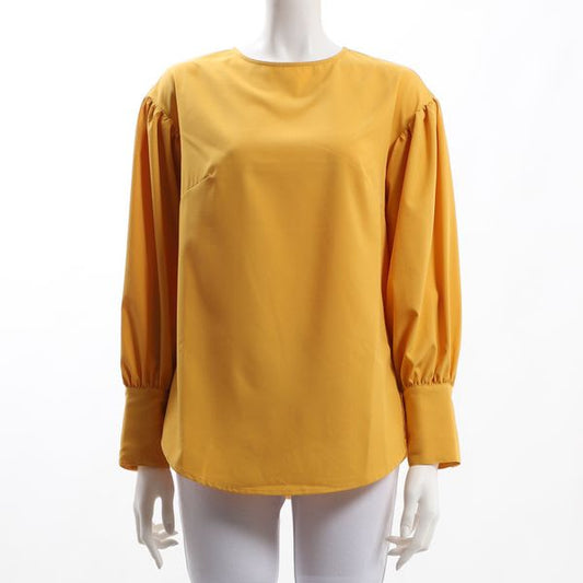 ドロップショルダーふんわり袖ブラウス