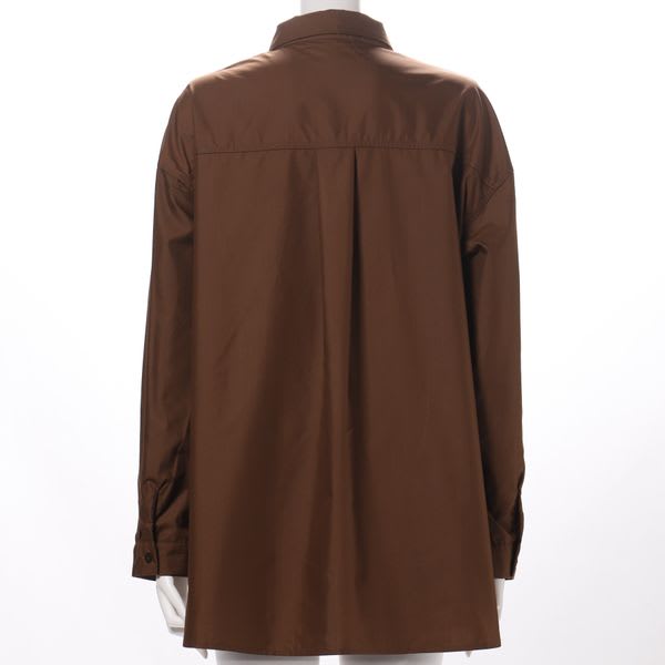 シンプルデザイン前開きシャツブラウス