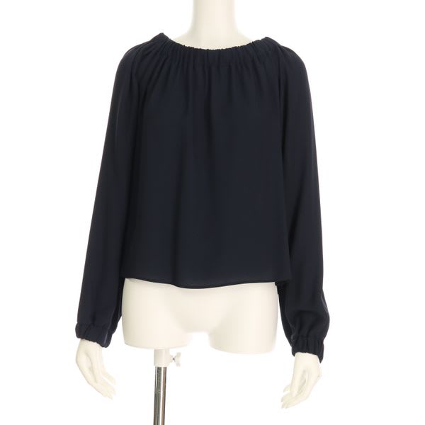 衿ぐりギャザーブラウス