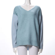 サイドスリットVネックニット