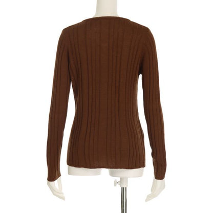 Vネックランダムリブニットプルオーバー