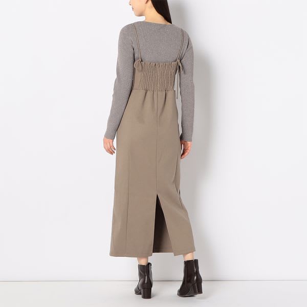 スッキリシルエットキャミソールワンピース