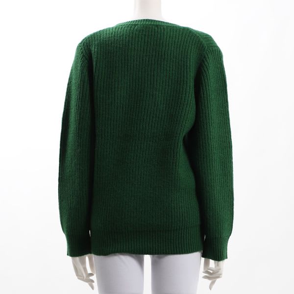 クルーネックミドルゲージニット