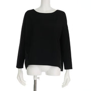 ストライプ柄切り替えジップデザインカットソー