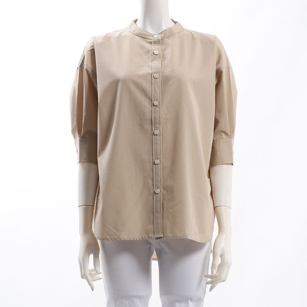 バンドカラーブラウス