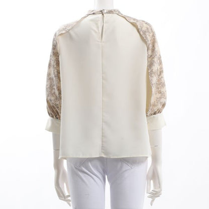 レイヤードスタンドネックブラウス