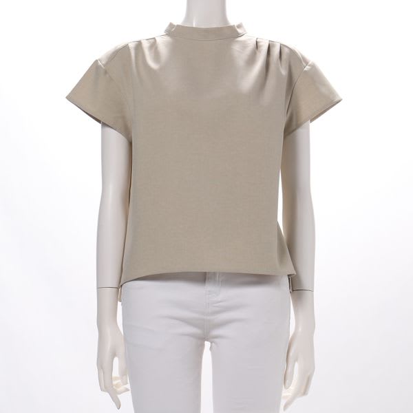 バックリボンスタンドカラーブラウス