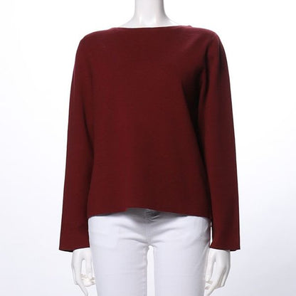 ボートネックミラノリブニット