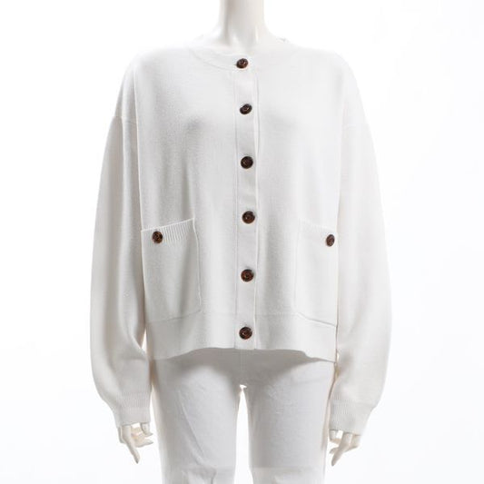 クルーネックニットカーディガン