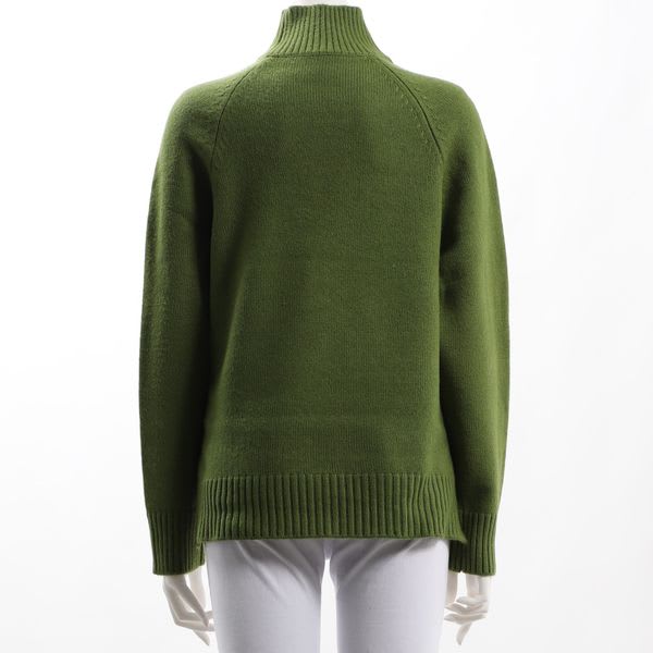 ハイネックラグランスリーブニット