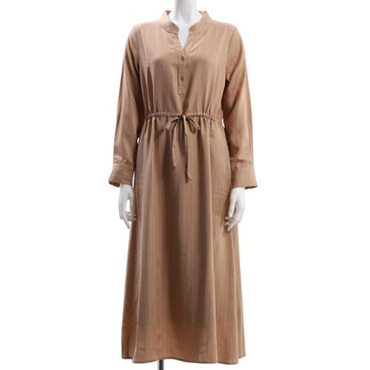 ドロストデザインストライプ柄ワンピース