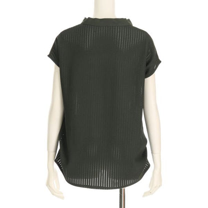 前後切り替え異素材ブラウス